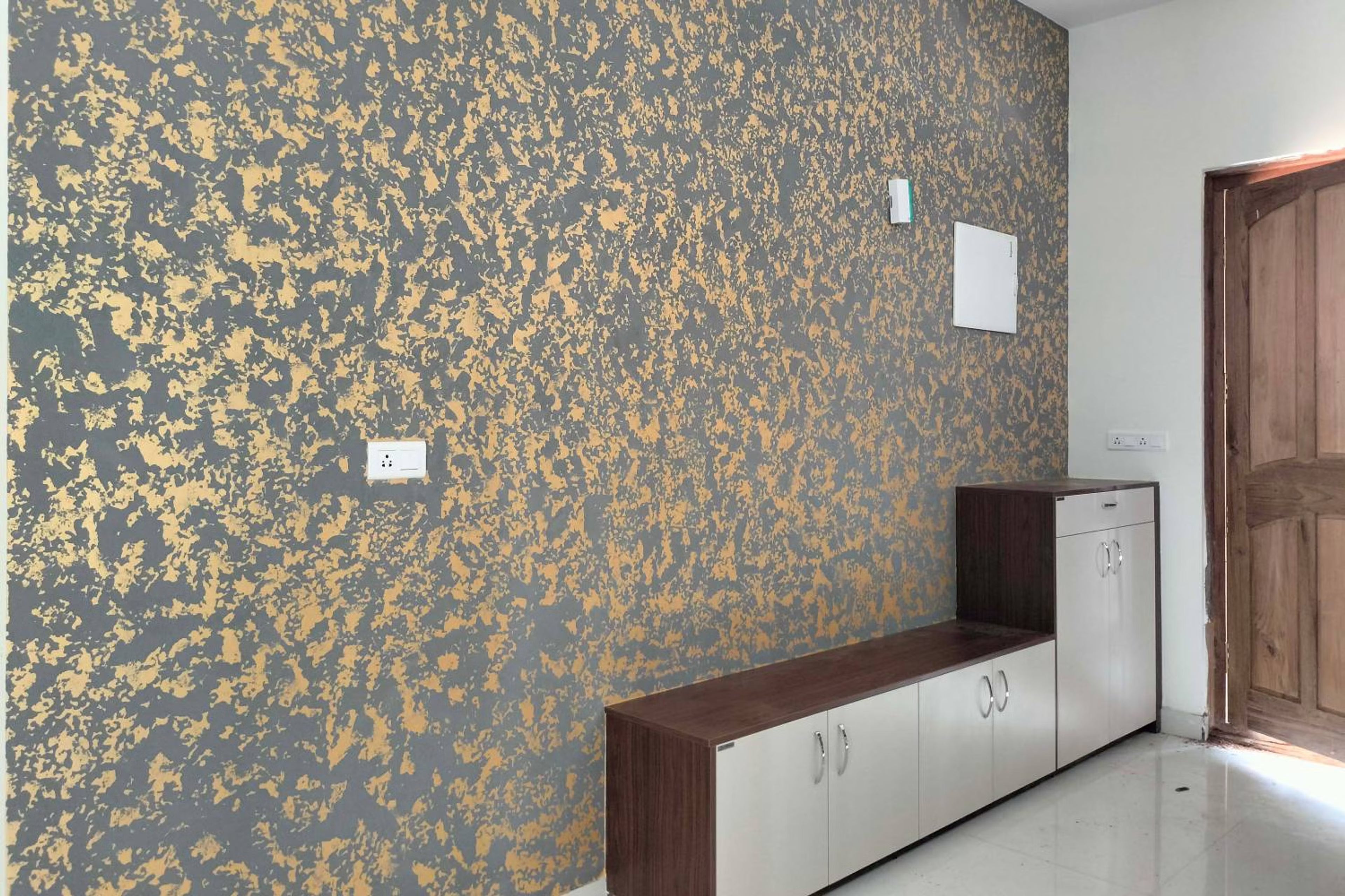 Classic Foyer Design with Storage Bench Shoe Storage and Mirror